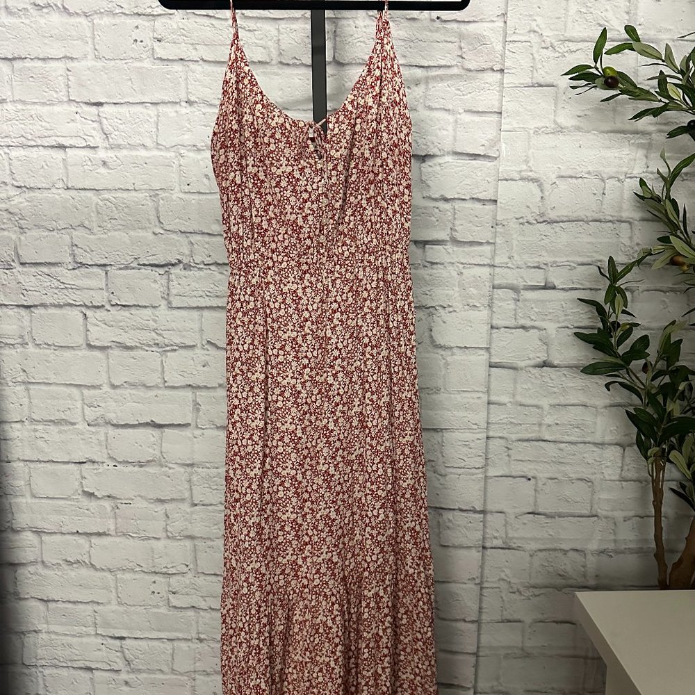Red/White floral print Abercrombie Dress